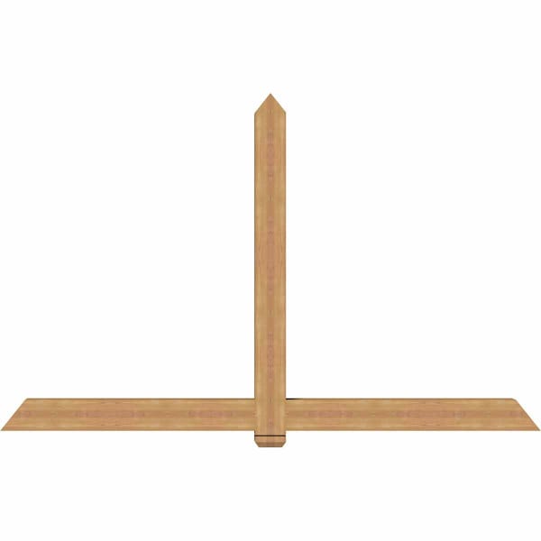 Ekena Millwork Eugene Smooth Timber Gable Bracket, Western Red Cedar, 96"W x 60"H x 5 1/2"D x 5 1/2"F, 15/12 Pitch GBW096X60X0606EUG00SWR - main